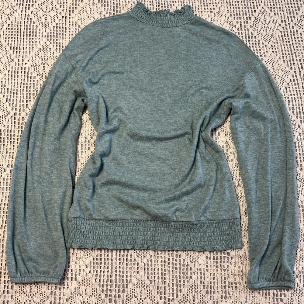 A New Day Soft Blue Sweater Mock Neck Size S